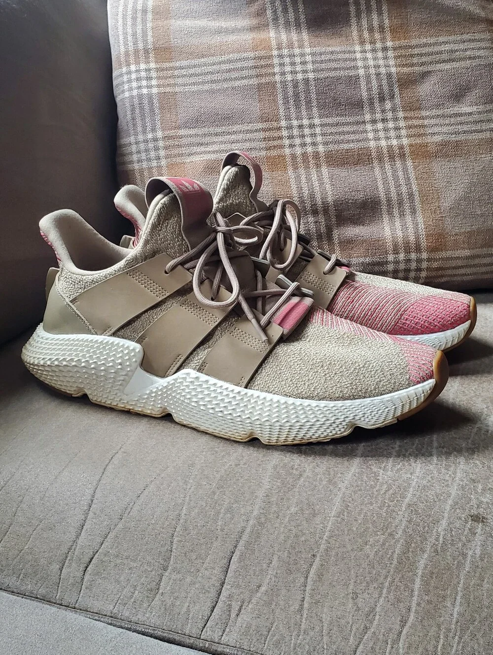 adidas Prophere Trace 2018 In Khaki And Chalk Pink Mens Size 13